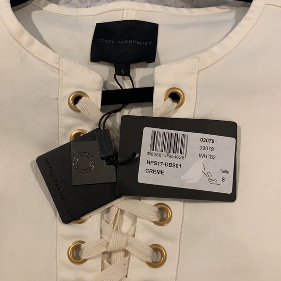 Creme Denim Boxy Style Dress - Picture 6 of 6